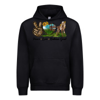 Black Peace Love Nubian Goat Urban Hoodie - LillyAllenDesigns