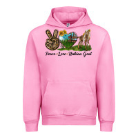 Fuchsia Pink Peace Love Nubian Goat Urban Hoodie - LillyAllenDesigns