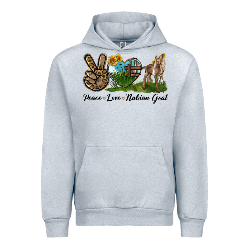 Peace Love Nubian Goat Urban Hoodie by LillyAllenDesigns | Teevron