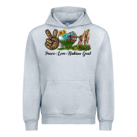 Heather Grey Peace Love Nubian Goat Urban Hoodie - LillyAllenDesigns