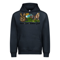Navy Peace Love Nubian Goat Urban Hoodie - LillyAllenDesigns