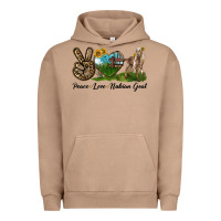 Pigment Burro Peace Love Nubian Goat Urban Hoodie - LillyAllenDesigns