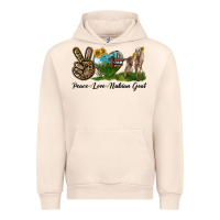 Sandshell Peace Love Nubian Goat Urban Hoodie - LillyAllenDesigns