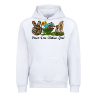 White Peace Love Nubian Goat Urban Hoodie - LillyAllenDesigns