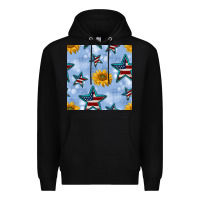 Patriotic Stars And Sunflower Premium Hoodie | Teevron