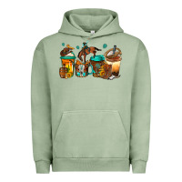 Pigment Oil Green rodeo coffee Urban Hoodie - Jasminsmagicworld