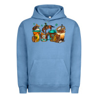 Pigment Pebble Blue rodeo coffee Urban Hoodie - Jasminsmagicworld