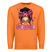 Carrot breast cancer survivor afro messy bun Premium Sweatshirt - texasbilliewilder