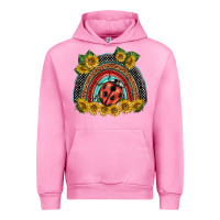 Fuchsia Pink ladybuy  rainbow Urban Hoodie - BarkalooDesign