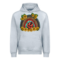 Heather Grey ladybuy  rainbow Urban Hoodie - BarkalooDesign