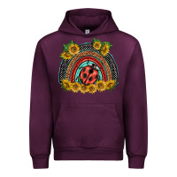 Mauve Wine ladybuy  rainbow Urban Hoodie - BarkalooDesign