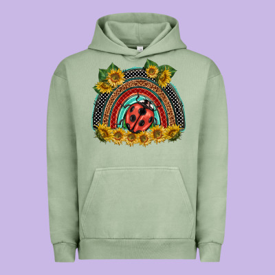 Ladybuy  Rainbow Urban Hoodie Designed By Barkaloodesign
