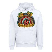 White ladybuy  rainbow Urban Hoodie - BarkalooDesign