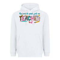 White my favorite people call me teacher Heavyweight Hoodie - texasbilliewilder