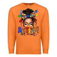 Carrot autism mom afro messy bun Premium Sweatshirt - texasbilliewilder