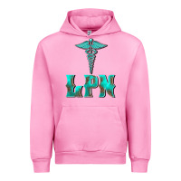 Fuchsia Pink licensed practical nurse medical symbol Urban Hoodie - BarkalooDesign