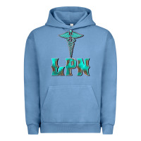 Pigment Pebble Blue licensed practical nurse medical symbol Urban Hoodie - BarkalooDesign