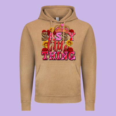 Sassy Little Thing With Crown Vintage Hoodie Designed By Adodesignshop