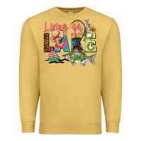 Antique Gold living on lake time Premium Sweatshirt - Zillion Design Studio
