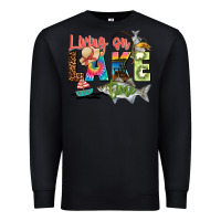 Black living on lake time Premium Sweatshirt - Zillion Design Studio