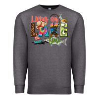 Charcoal Heather living on lake time Premium Sweatshirt - Zillion Design Studio
