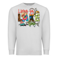 Dove Grey living on lake time Premium Sweatshirt - Zillion Design Studio