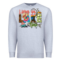 Heather Grey living on lake time Premium Sweatshirt - Zillion Design Studio