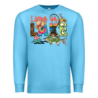 Ocean Blue living on lake time Premium Sweatshirt - Zillion Design Studio