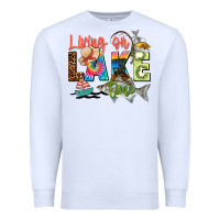 White living on lake time Premium Sweatshirt - Zillion Design Studio