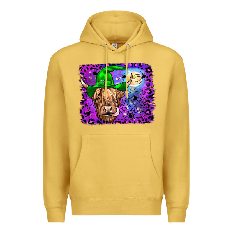 Highland Cow Halloween Premium Hoodie by JahusDesignShop | Teevron