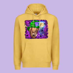 Highland Cow Halloween Premium Hoodie Designed By Jahusdesignshop