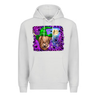 Dove Grey highland cow halloween Premium Hoodie - JahusDesignShop