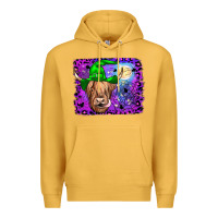 Mustard highland cow halloween Premium Hoodie - JahusDesignShop