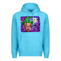 Ocean Blue highland cow halloween Premium Hoodie - JahusDesignShop