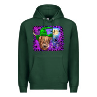 Sports Green highland cow halloween Premium Hoodie - JahusDesignShop