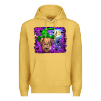 Antique Gold highland cow halloween Premium Hoodie - JahusDesignShop