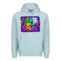 Blue Mist highland cow halloween Premium Hoodie - JahusDesignShop