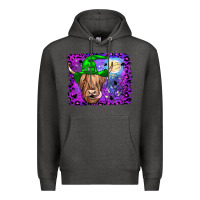 Charcoal Heather highland cow halloween Premium Hoodie - JahusDesignShop