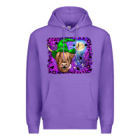 Purple highland cow halloween Premium Hoodie - JahusDesignShop