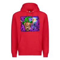 Red highland cow halloween Premium Hoodie - JahusDesignShop