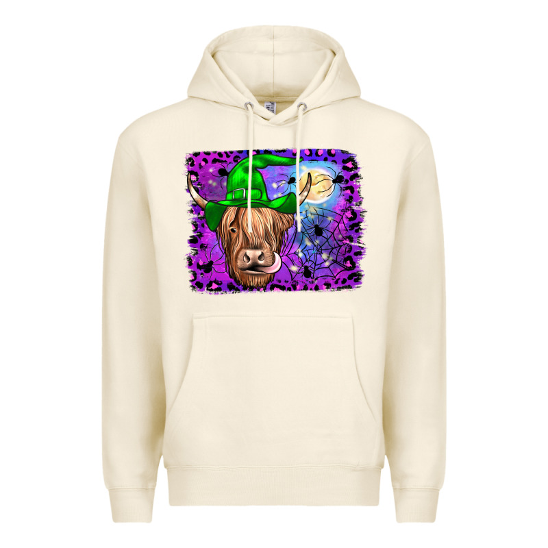 Highland Cow Halloween Premium Hoodie by JahusDesignShop | Teevron