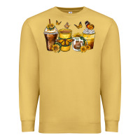 Antique Gold butterfly coffee cups Premium Sweatshirt - Zillion Design Studio