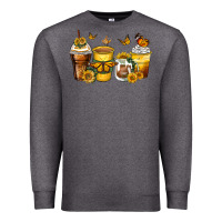 Charcoal Heather butterfly coffee cups Premium Sweatshirt - Zillion Design Studio