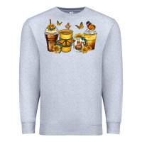 Heather Grey butterfly coffee cups Premium Sweatshirt - Zillion Design Studio