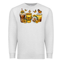 Oatmeal Heather butterfly coffee cups Premium Sweatshirt - Zillion Design Studio