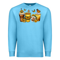 Ocean Blue butterfly coffee cups Premium Sweatshirt - Zillion Design Studio