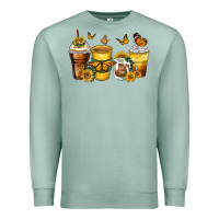 Seafoam butterfly coffee cups Premium Sweatshirt - Zillion Design Studio