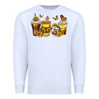 White butterfly coffee cups Premium Sweatshirt - Zillion Design Studio