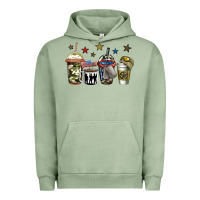 Pigment Oil Green army coffee Urban Hoodie - Jasminsmagicworld