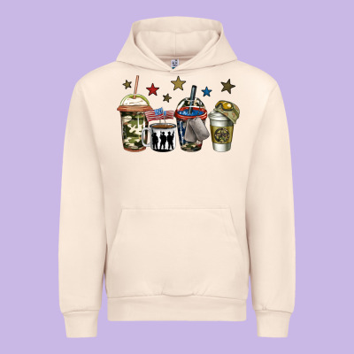 Army Coffee Urban Hoodie Designed By Jasminsmagicworld